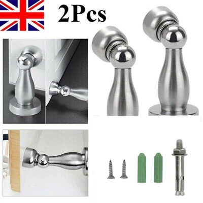£4.99 • Buy Magnetic Door Stop Holder Catch Stops Hook Wedge Stainless Steel Door Stopper