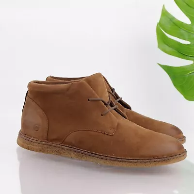 Born Sampson Chukka Boot Men's Size 12 M Chesnut Tan Nubuck Lace Up Comfy Casual • $69.87