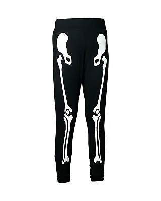 £7.99 • Buy Womens Halloween Leggings Party Costume Ladies Skeleton Hands Printed Bottoms