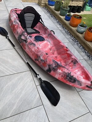 £205 • Buy Used Sit On Kayak VGC With Paddle And Clip In Seat Galaxy Kayaks