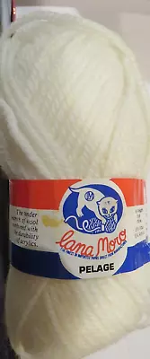 Lana Moro Yarn-Pelage - 50% Virgin Wool-50% Acrylic - 48 Grams- White # 927 • $3.99