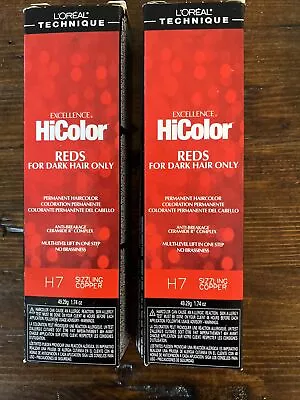 2-L'Oreal HiColor HiLights Dark Hair Only RED Highlights 1.2 Oz Sizzling Copper • $19.95