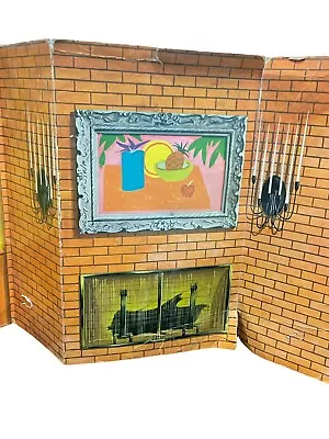 Vintage Barbie New Dream House Fold Out Cardboard Living Room Collectible Read • $59