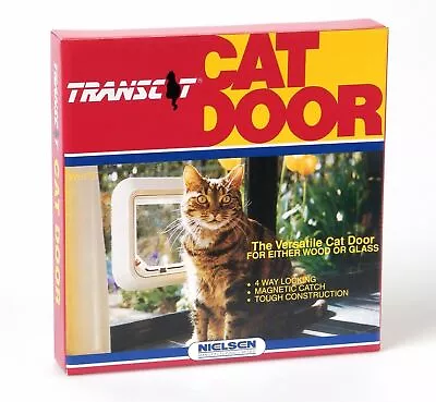 £31.51 • Buy Transcat Pet Door Cat Flap For Doors, Walls & Glass - White - 4 Way Lock
