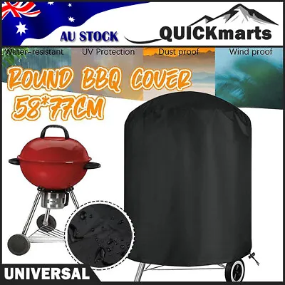 BBQ Cover Outdoor Waterproof Fire Pit Covers 420D BBQ Grill Round Anti-UV Garden • $19.99