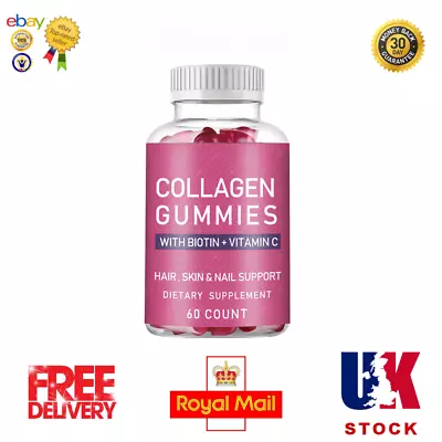 Collagen Gummies - Vitamin C - Biotin -  Boost Skin Health & Joint Support 60pcs • £9.20