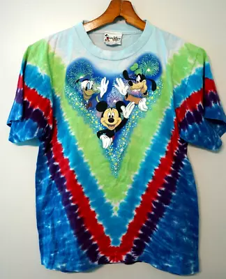 Vintage Walt Disney World Tie Dye T Shirt Kids XL Made In USA • $29.66