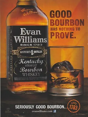 2013 Evan Williams Bourbon Whiskey -  Nothing To Prove - Bottle - Print Ad Photo • $9.79