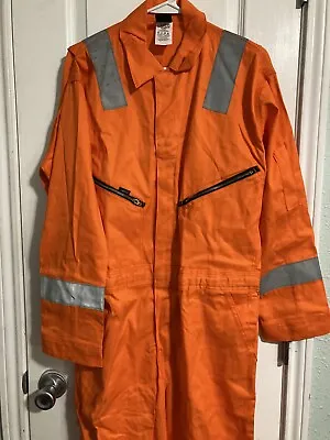 LAPCO Coveralls Men’s Size 40 Short Orange Work Wear Reflective • $22.50