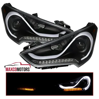 Black Projector Headlights Fits 2012-2017 Hyundai Veloster W/ LED Sequential • $387.99