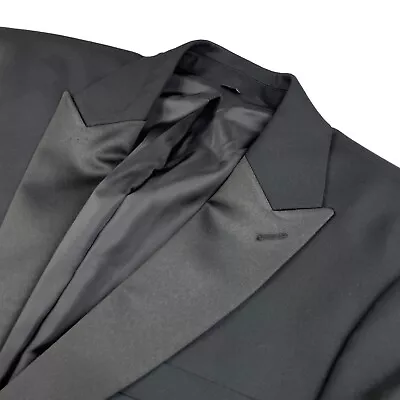 NEW J.Crew Men's Thompson Peak Lapel 2-Button Tuxedo Jacket Black • 40R • $76.99