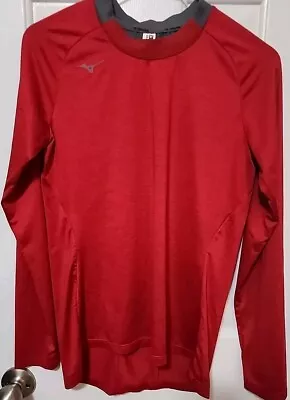 Women's Mizuno Athletic/Softball Long Sleeve Compression Shirt Red/Gray Size S • $18.99