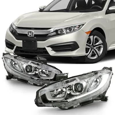 LED DRL Projector Headlight Lamp For 16-21 Honda Civic FC/FK Halogen Model ONLY • $145.99