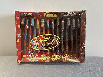 AMERICAN IMPORT - Fruity & Cocoa Pebbles Cereal Candy Canes - UK Seller • £8