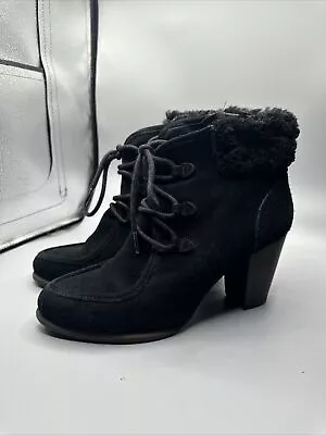 UGG Analise Suede Lace Up High Heel Boots - Size 8 • $17