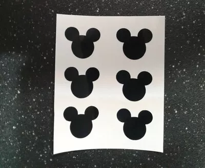 6 Mickey Mouse Head Vinyl Decals .75  H Car Windows Phone Cups Kids Laptop  • $2.99