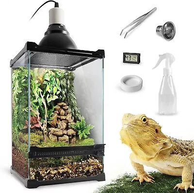 Vertical Reptile Glass Terrarium Starter Kit - 8x8x12 • $138.20