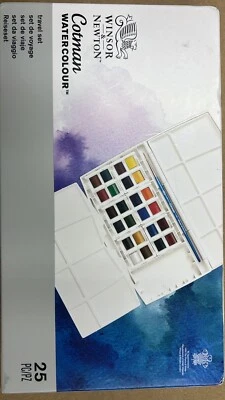 £20.99 • Buy Winsor And Newton Cotman Watercolour 24 Half Pans Painting Plus Set With Brush
