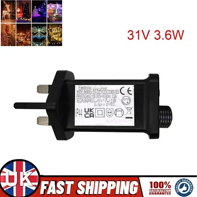 £8.59 • Buy 31V 3.6W Power Supply Adapter Transformer IP44 For Christmas LED Fairy Light 
