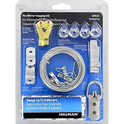 Hillman 130219 Pro Mirror Hanging Kit Zinc-Plated 6 Piece • $22.68