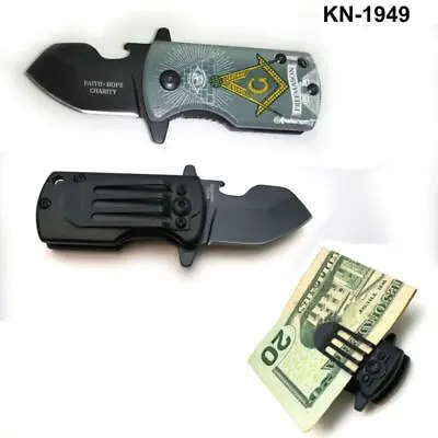 Masonic Money Clip Pocket Knife • $12.99