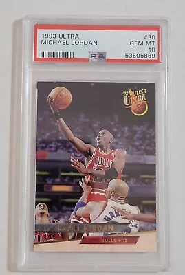 1993-94 Fleer Ultra #30 Michael Jordan Chicago Bulls HOF PSA 10 GEM MINT • $150