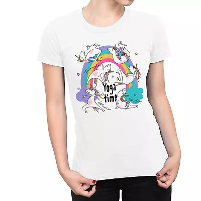 1Tee Womens Yoga Unicorn  T-Shirt • £7.99