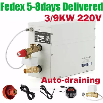 3/9KW Home Steam Bath Spa Generator With Waterproof Control & Auto Drain 95-131℉ • $250.65