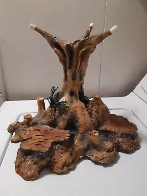 Vintage Magic Mushroom Lamp Base Burl Wood Like No Coral Shade Wizart 1986 • $190.20