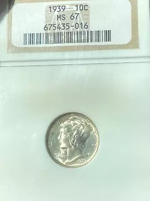 1939 Ngc Ms67 Mercury Dime...sharp White! • $36