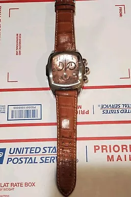 Rare Invicta Men's Grand Lupah Dragon Swiss ETA Chronograph Salmon Dial SS Watch • $149.95