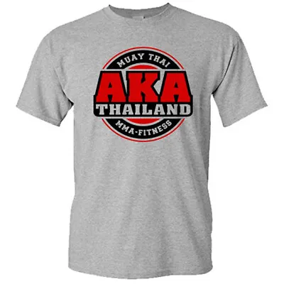 AKA Thailand Muay Thai Gym Logo Men's Grey T-Shirt Size S-5XL • $18.88