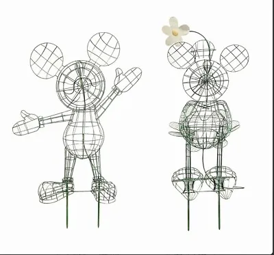 Disney Topiary Wire Metal Frame Mickey And Minnie Mouse Garden Decor Set Rare • $1299.99