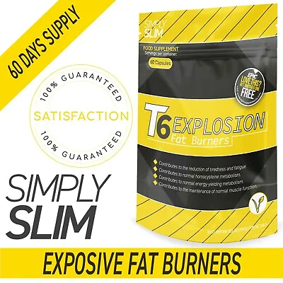T6 Slimming Pills STRONGER THAN T5 FAT BURNERS Helping You Lose Weight Fast • £15.95