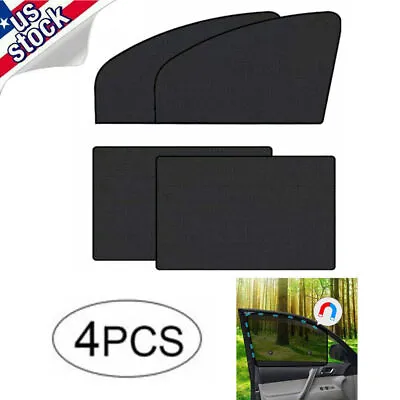 4x Car Side Window Sun Shade Magnetic Heat Insulated Mesh UV Protection Cover US • $8.98