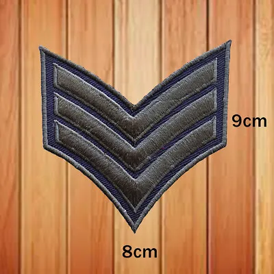 Military Stripes Patch Embroidered Iron Or Sew On Applique Badge Logo • £2.99