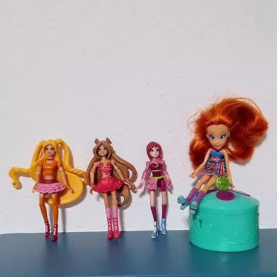 Winx Club Doll Stella Tecna Flora Bloom Rubber Power Poses Figures 3.5  Jakks • $0.99