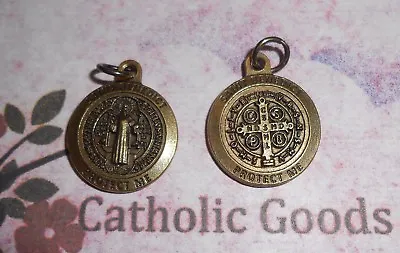 Medalla De San Benito - St Benedict - Premium Rd Bronze Tone OX  3/4  Medal • $3.25