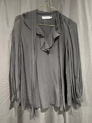 Zimmermann Silk Blouse Sz 0 Black • $50