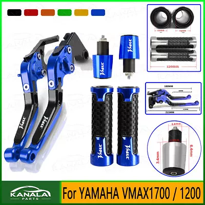 3PCS Handle Grips Cap Brake Clutch Levers Set For YAMAHA VMAX1700 / 1200 New • $46.73