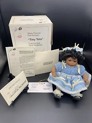 Marie Osmond  Debra Tiny Tot  Porcelain Doll Baby Hand Numbered #2570 COA Used • $32.85