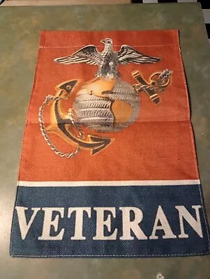 Marine Corps Veteran Garden Flag Armed Forces Decorative Gift Yard House Banner • $10
