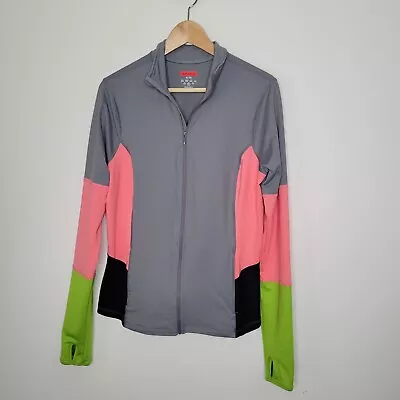 SPANX Women's Mod Bod Gray Colorblock Shaping Athletic Jacket Size XL  • $30