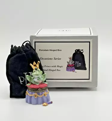 PHB Porcelain Hinged Box Frog Prince With Magic Wand Trinket Midwest 40403 ~ New • $45.90