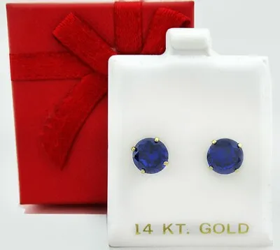 AAA TANZANITE 4.78 Cts STUD EARRINGS 14K WHITE GOLD - Brand New - Made In USA • $94.97