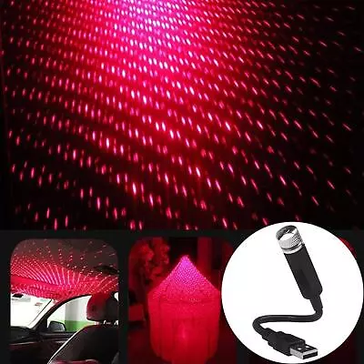 $2.64 • Buy USB Car Atmosphere RED Star Light Mini LED Projection Lamp Star Night 