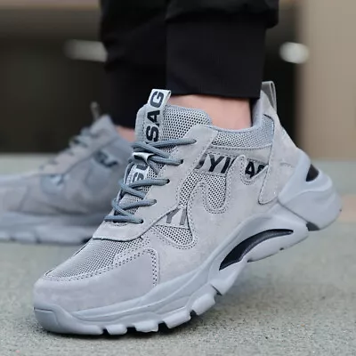 Sneakers Work Boots Mens Safety Shoes Steel Toe Indestructible Lightweight Shoes • $32.39