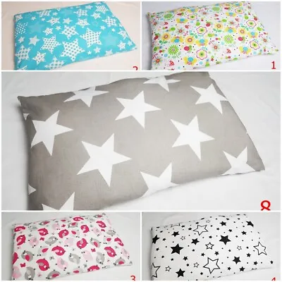 PILLOW CASE 100 % COTTON COVER 40x60 Cm For COT JUNIOR BED PATTERN STARS Animals • £3.99