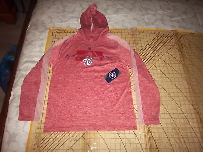 Adult Small Red Majestic Mlb Washington Nationals Hoodie - Nwt • $24