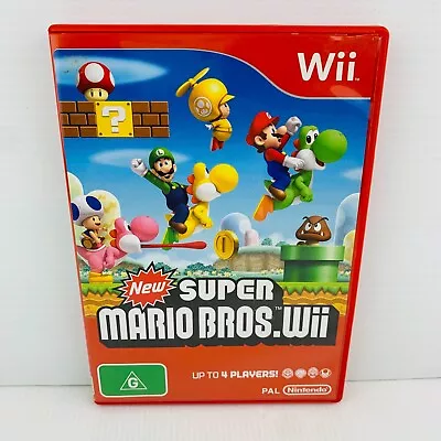 Nintendo Wii New Super Mario Bros Game PAL 2009 Complete W Manual & Tested • $49.95